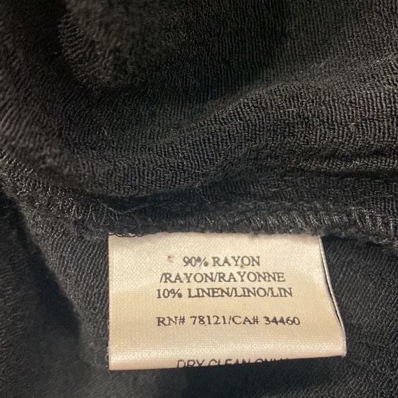 Eileen Fisher Black Buttons Down Cardigan Tunic Crinkle Texture Fabric Size PM ! - Picture 10 of 10